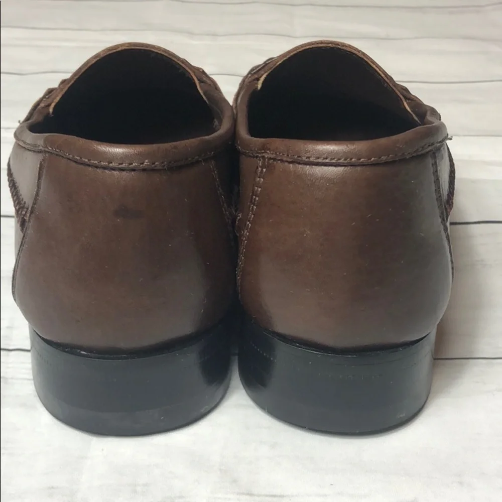 Mens Di Pollini Brown Leather Shoes Men' Sz 40